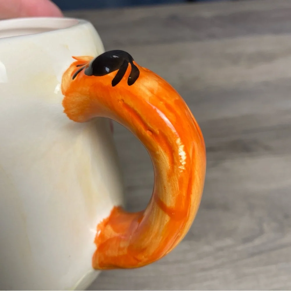 Royal Norfolk Vintage Halloween Ghost ceramic coffee mug,‎ With Black Spider